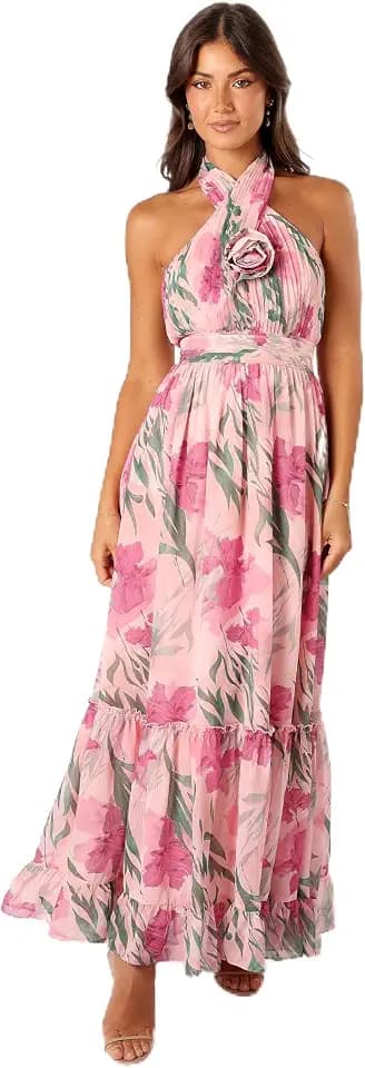 Petal & Pup Women's Lennon Halterneck Maxi Dress