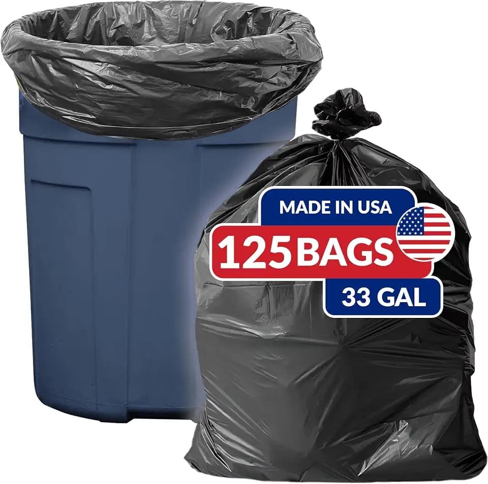 Reli. SuperValue 33 Gallon Trash Bags | 125 Count | Made in USA