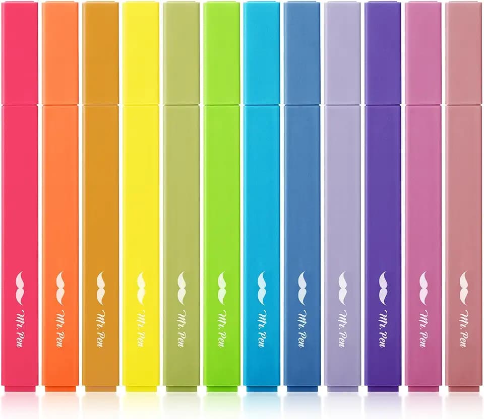 Mr. Pen- Aesthetic Bible Highlighters No Bleed Through Assorted Color