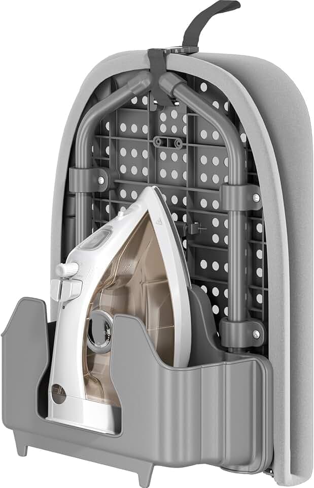 KINGBOARD Tabletop Ironing Board with Iron Holder, Thicken Pad 12x32 Grey
