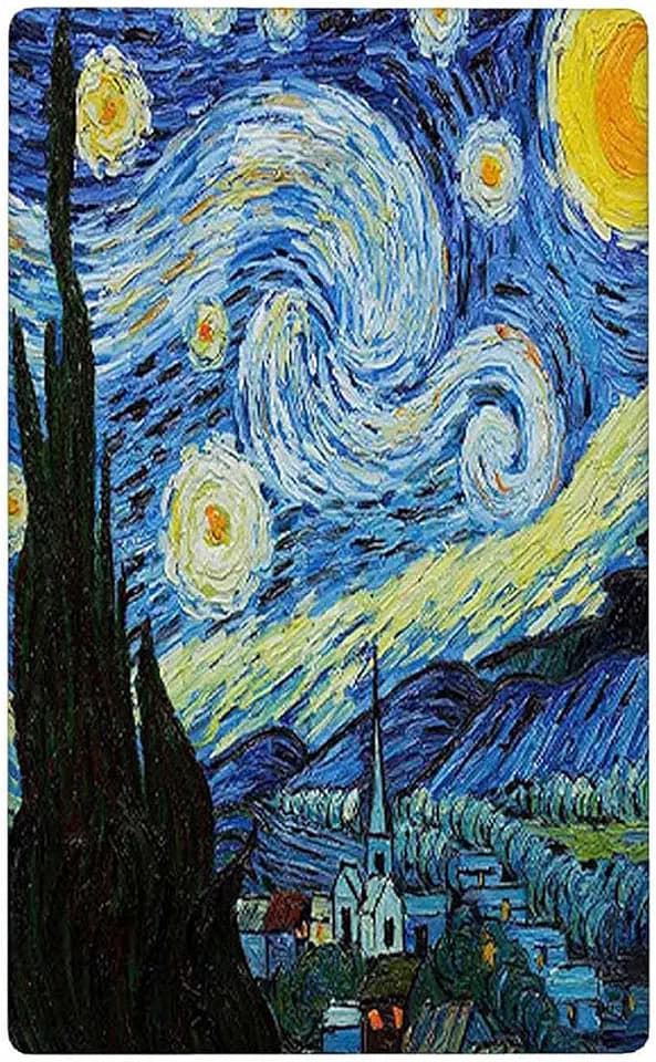 Moslion Starry Night Blank Wall Plate Light Switch Covers Van Gogh Oil Painting Arts Farmhouse Sky Moon Plug Outlet Cover Home Living Room Decor Office