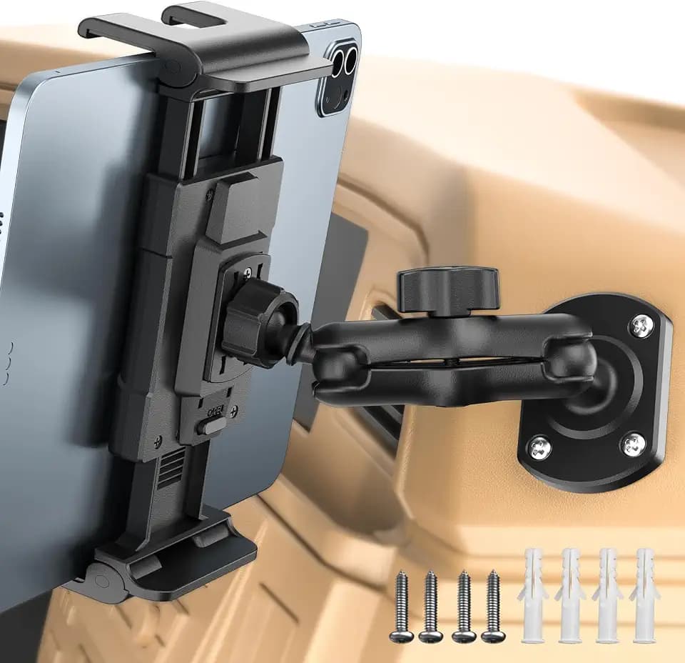 OHLPRO Tablet Halterung Auto,360° Drehung Tablethalterungen 18cm Ausziehbare Arm+ Waschbar Saugnapf, iPad Autohalterung Clip Universal Windschutzsche & Armaturenbrett für 5-15" iPad Smartphone