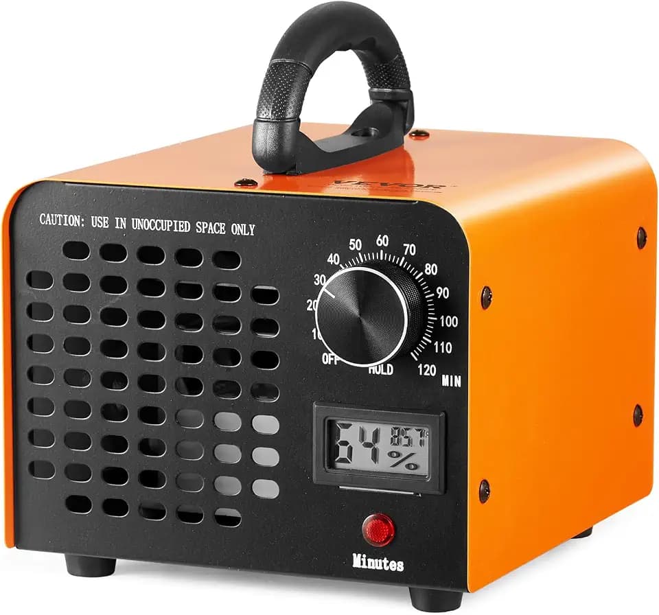 VEVOR Ozone Generator, 12000mg/h Ozone Machine, High Capacity Commercial/Industrial Ozone Generator Machine with 0-120 min Time Setting for Rooms, Cars