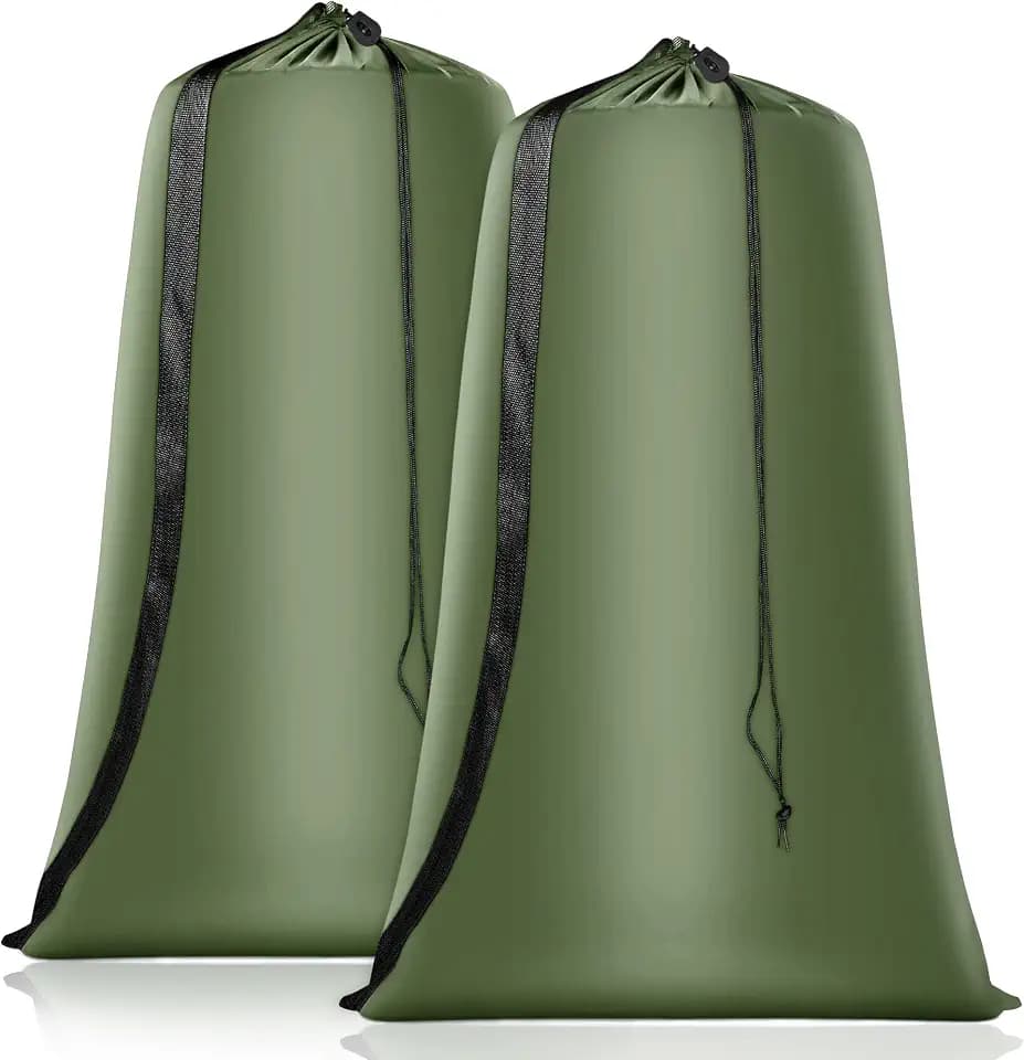 Coomee Heavy Duty Laundry Bag, 2 Pack XL Nylon Laundry Bags with Straps