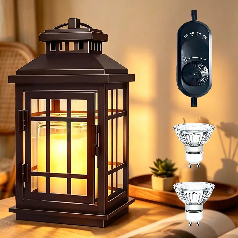 Candle Warmer Lamp with Timer and Dimmer for Jar Candles, Dark Bronze