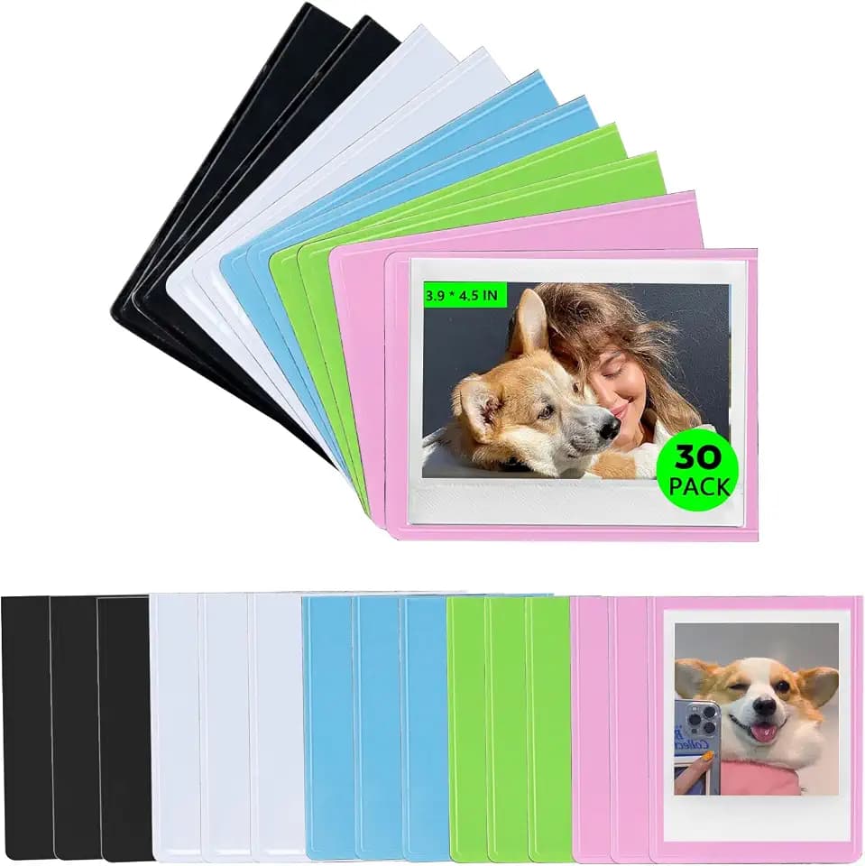 CAIYOULE 30 Packs Magnetic Picture Frame for Fujifilm Instax Wide Photo