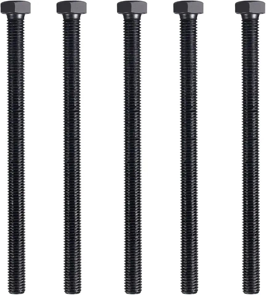 MroMax 5Pcs M10 x 150mm Hex Head Screw Bolts, 8.8 Grade Carbon Steel