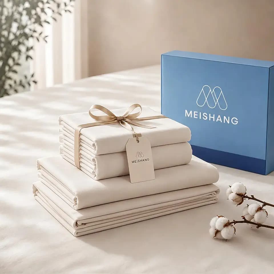 MEISHANG 1000TC Egyptian Cotton Sheets Queen, 16" Deep Pocket
