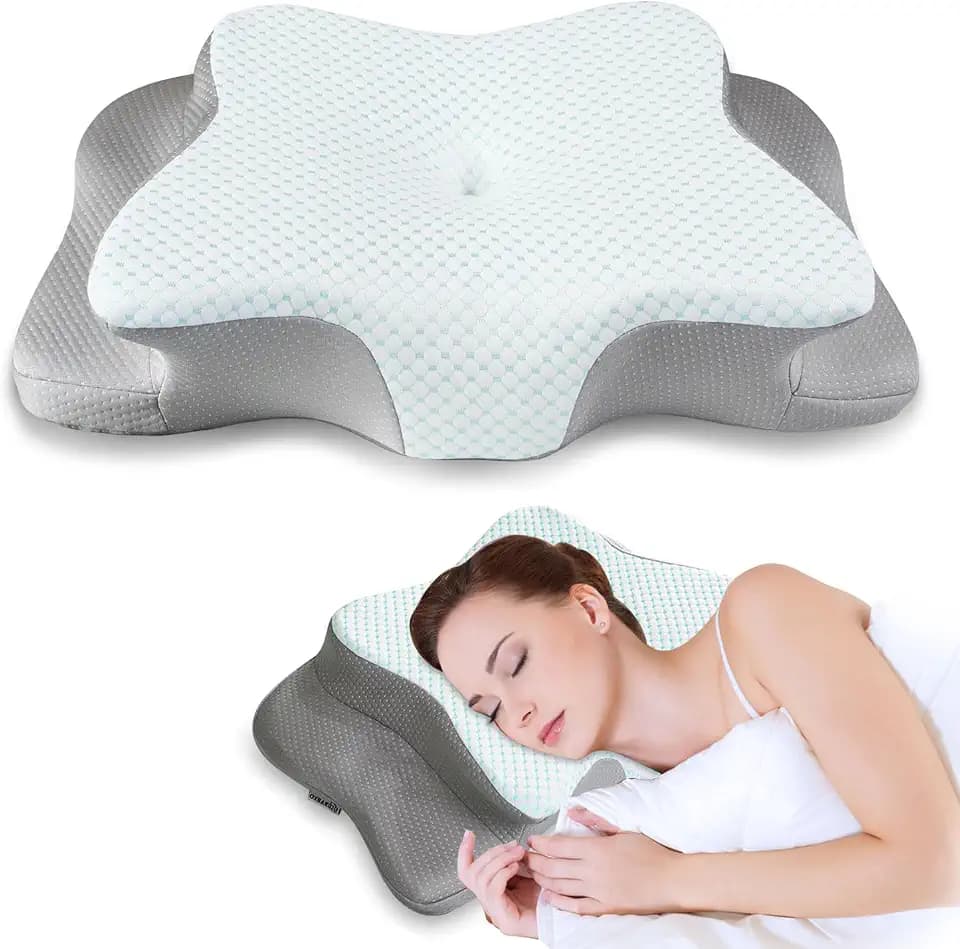 Pain Relief Cervical Pillow for Neck Support,Adjustable Ergonomic Pillow