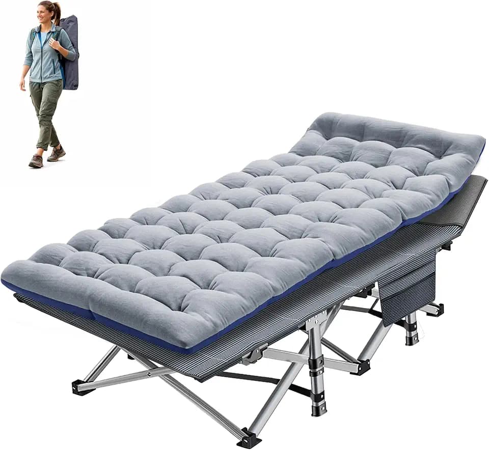 ABORON 32'' XXL Camping Cot for Adults, Extra-Wide Oversized Sleeping Cot