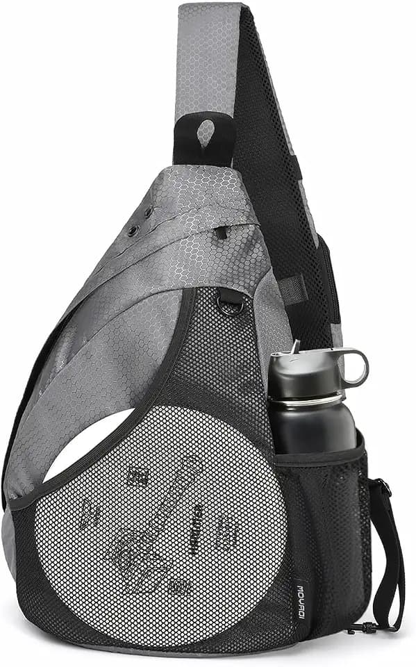 MOYAQI Disc Golf Bag with Retriever Holder and Storage Pockets, Disc Golf Backpack with 8-10 Disc Capacity, Padded Adjustable Strap and Back Panel, Lightweight and Durable