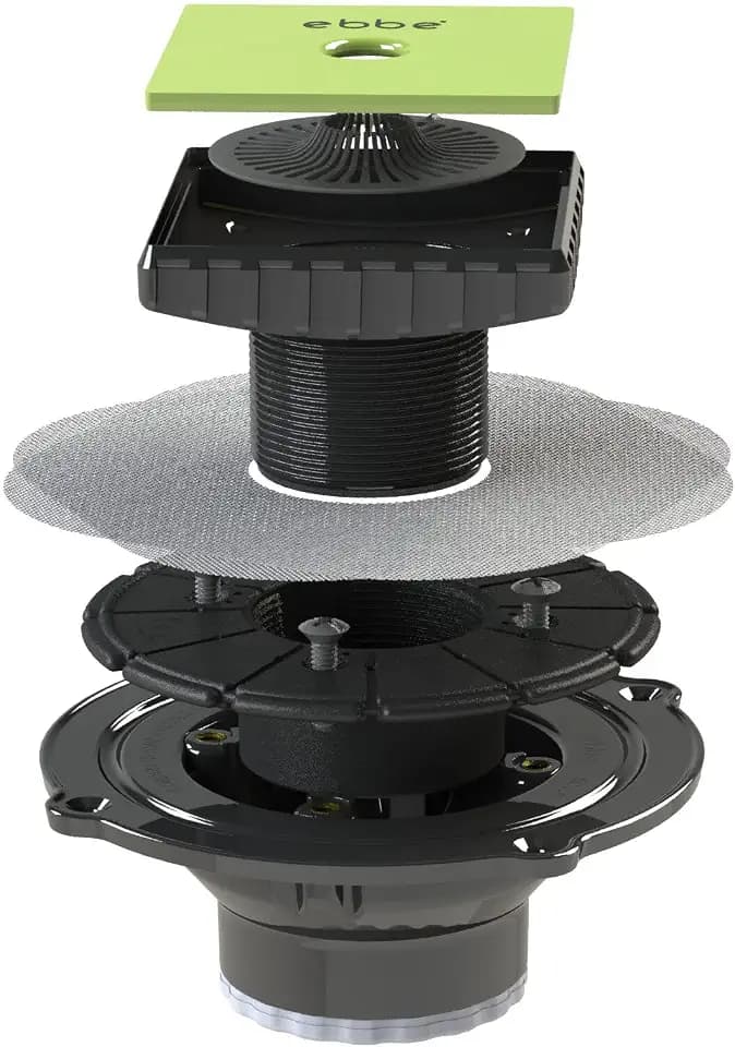 Ebbe E4024 PVC Three Piece Drain Assembly, 2-Inch, Black