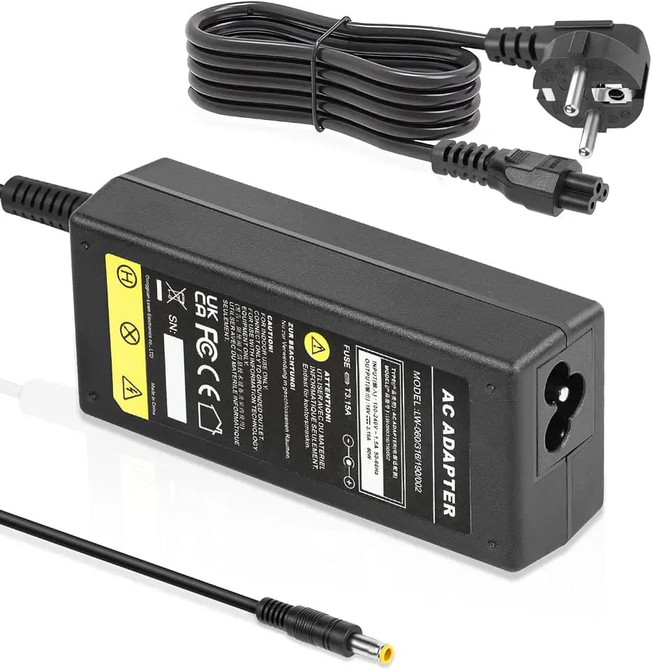 19V 3.16A 60W Laptop Netzteil Ladekabel Ladegerät für Samsung RV510 RV511 RV515 RV520 R530 R720 R730 SF310 SF410 SF510 NP350V5C R580 NP300E5A, 5.5 * 3.0mm