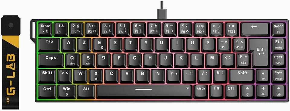 The G-Lab Keyz Titanium HE – Gaming-Tastatur, magnetisch, 65% Hot Swap