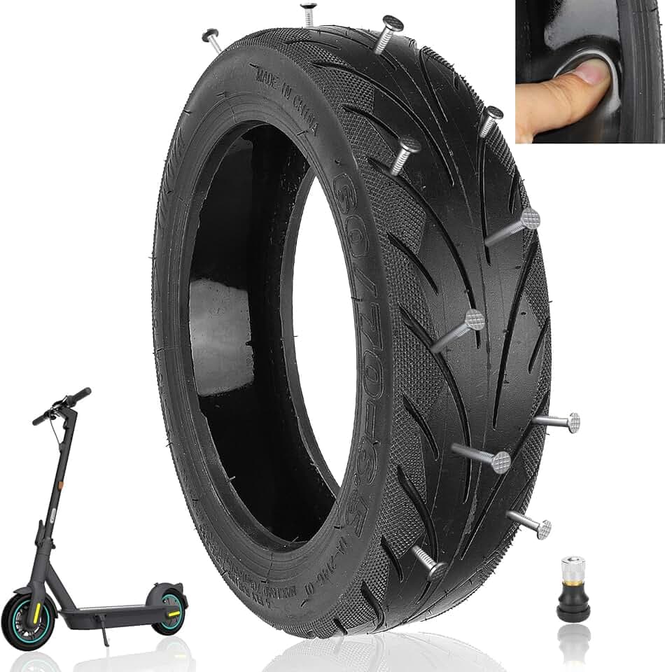 60/70-6.5 Reifen schlauchlos mit Gelschicht für Segway-Ninebot F2,F2 Plus,F2Pro,für Xiaomi 4 Pro Gen2,für Ninebot Max G30,für Xiaomi 5/5 Pro/5 Max,Rutschfest,Verschleißfest,Explosionsgeschützt (1 Stk)