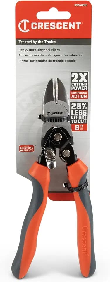 Crescent 9" Dual-Material Long-Nose Compound Action Cutting Plier | PS6549C