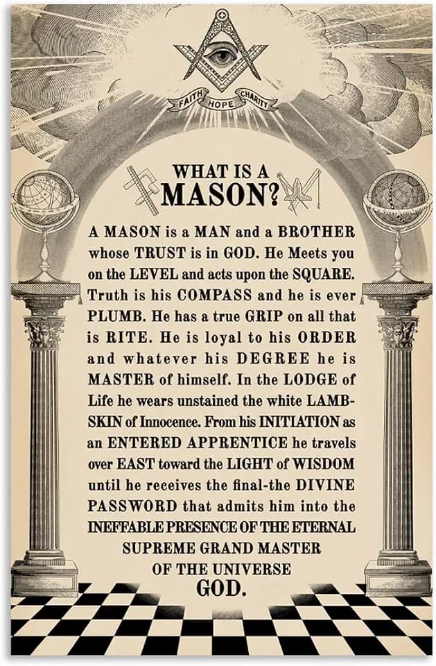 The Masonic Exchange What Is A Mason Poster (24" x 36")