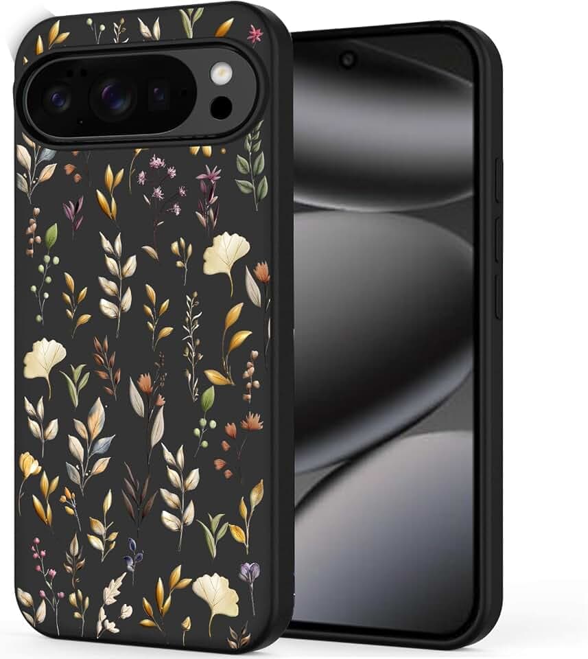 Unov Case for Pixel 10 Pro/Pixel 10, Black, Golden Garden