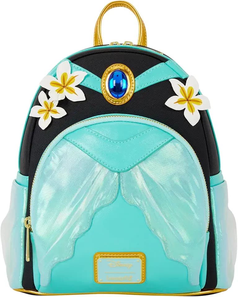 Loungefly Disney: Aladdin - Princess Jasmine - Cosplay Mini Backpack with 3D Gem - Collectible Bags
