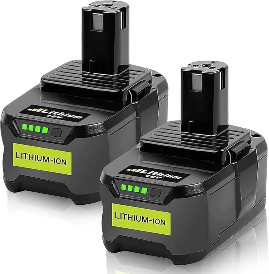 2 Stück 5,0Ah Ersatzakku für Ryobi 18V P108 Akku Li-ion Batterie