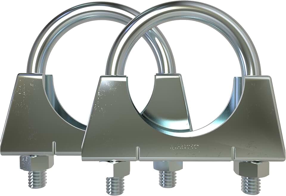 2x M8 Bügelschelle Rohrschelle Ø38-76 mm Auswahl: (2 Stück Ø 65 mm)