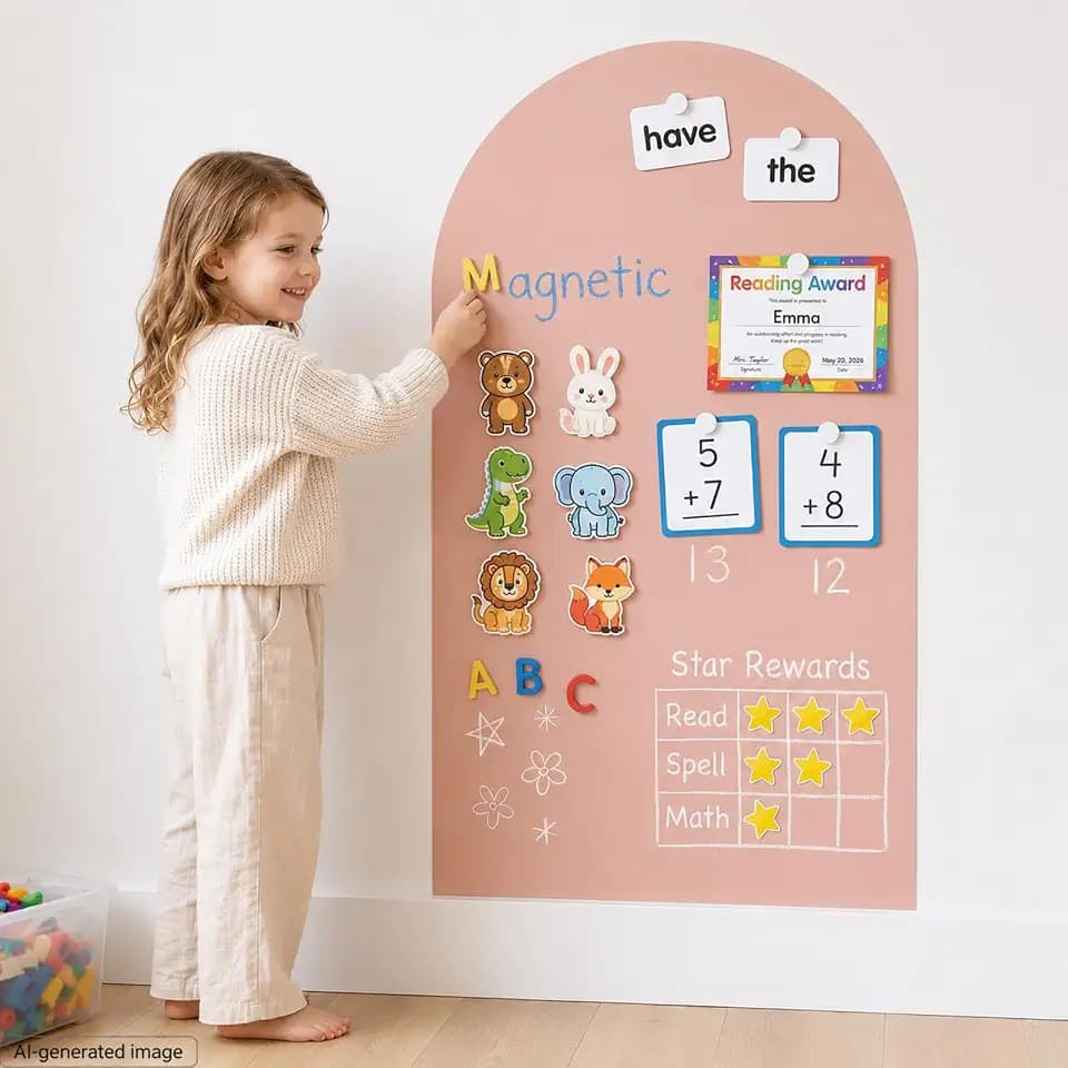 Large Magnetic Wall Decal: Where Screen-Free Play Meets Learning