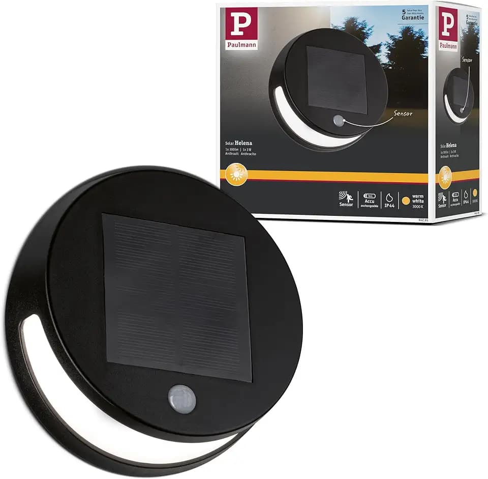 Paulmann Outdoor Solar Wandleuchte Helena, LED, 3000 K, IP44