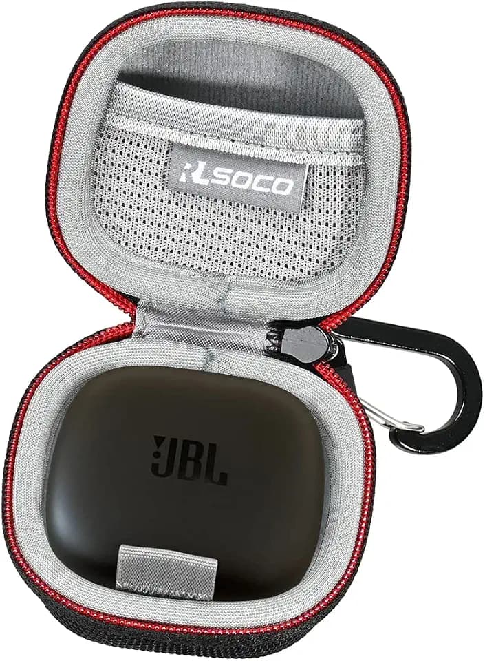 RLSOCO Tasche für JBL Wave Flex/Live Pro 2 TWS/Vibe Flex Ohrhörer (Nur Tasche) - Schwarz