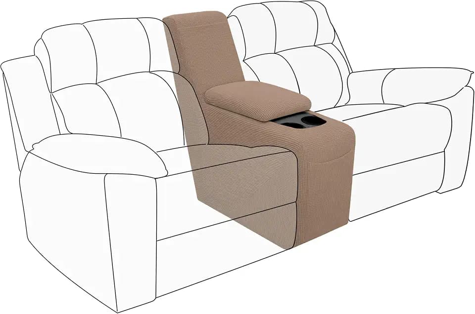 Easy-Going 2-Piece Recliner Console Cover Camel