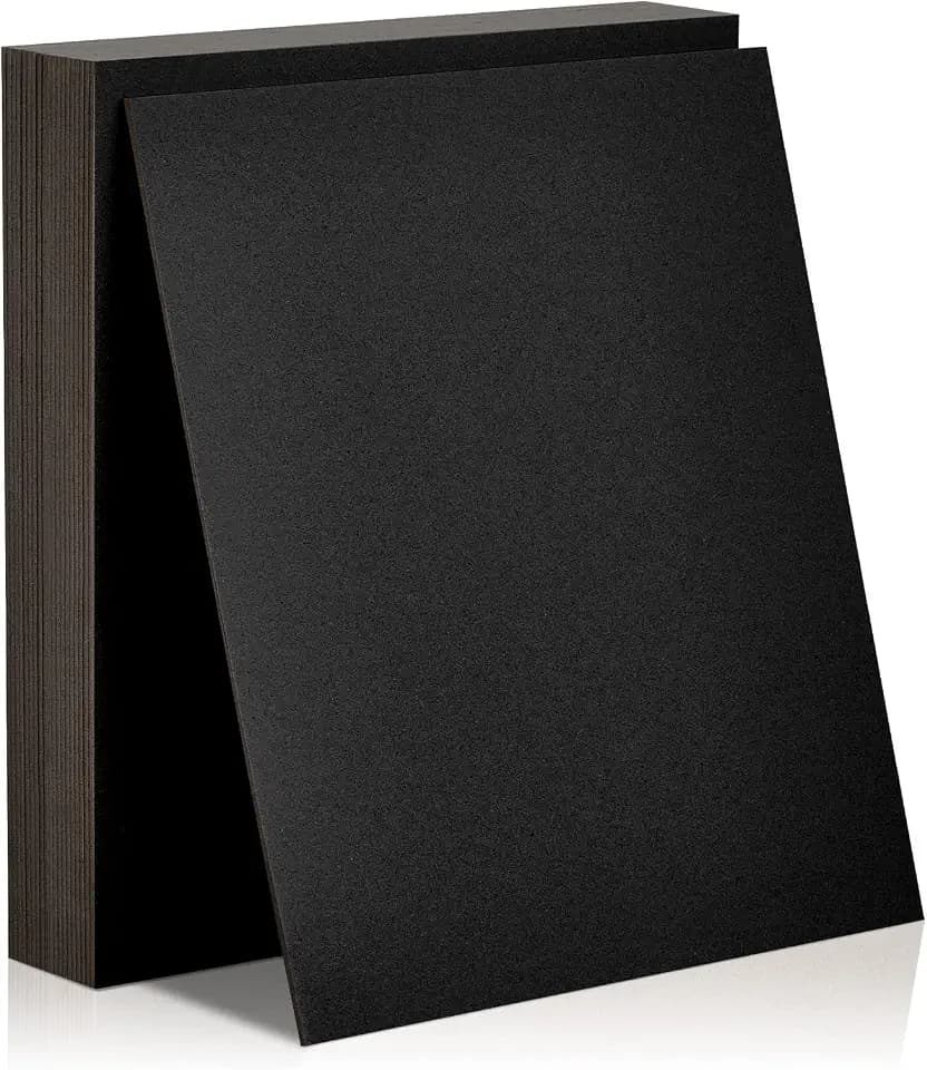 Lewtemi 20pcs Bookboard, Chipboard for Book Binding, 11 x 8.5''80pt, Black