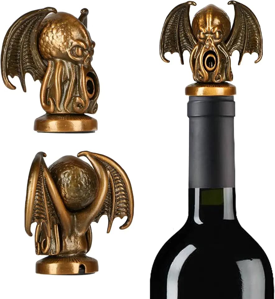 Cthulhu Wine Aerator - Decanter Pour Spout - Wine Accessories - Red Wine - Liquor - Great for Halloween and Wine Parties - Unique Goth or Christmas Gift for Wine Lovers