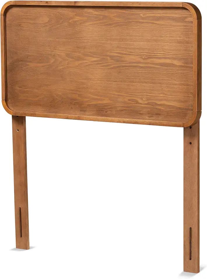 Baxton Studio Mailene Mid-Century Modern Walnut Brown Finished Wood Twin Size Headboard