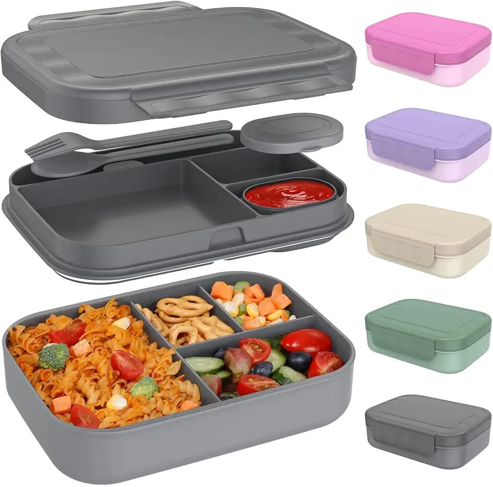 Caperci 47oz Stackable Bento Lunch Box for Adult & Teens BPA-Free Container