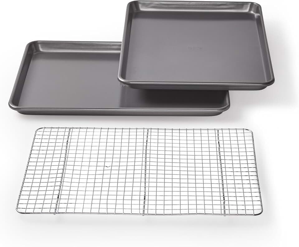 Chicago Metallic Jelly Roll Pan Set with Cooling Rack