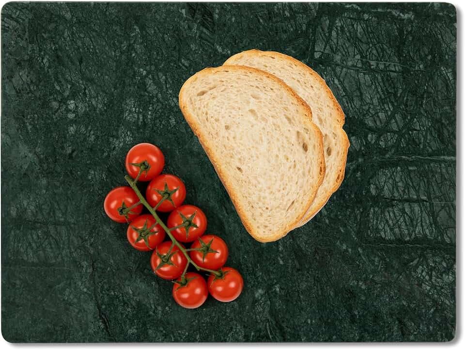 Green Marble Cutting Board for Kitchen, 12×16In Stone Cutting Board