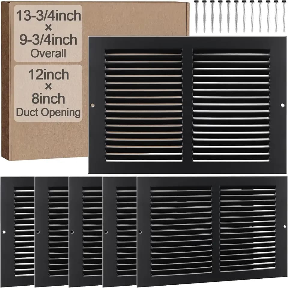 Blulu 6 Pack Fit for 12 x 8 Inch Duct Opening Return Air Vent Cover