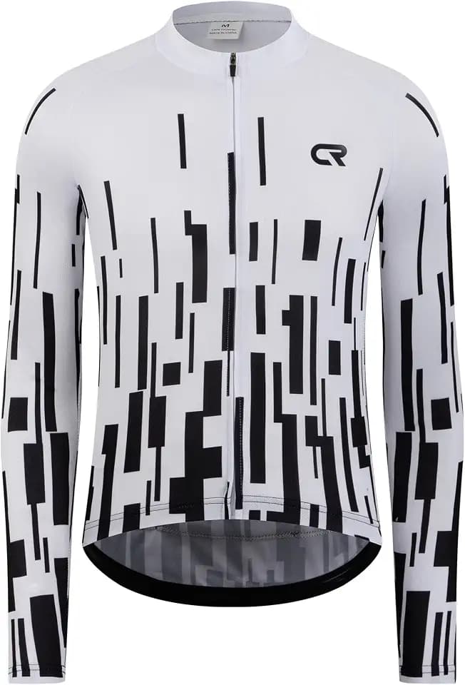 Coconut Ropamo CR Long Sleeve Cycling Jersey Mens, 3+1 Zipper Pockets Bicycle Tops Quick Dry Breathable Biking Shirt
