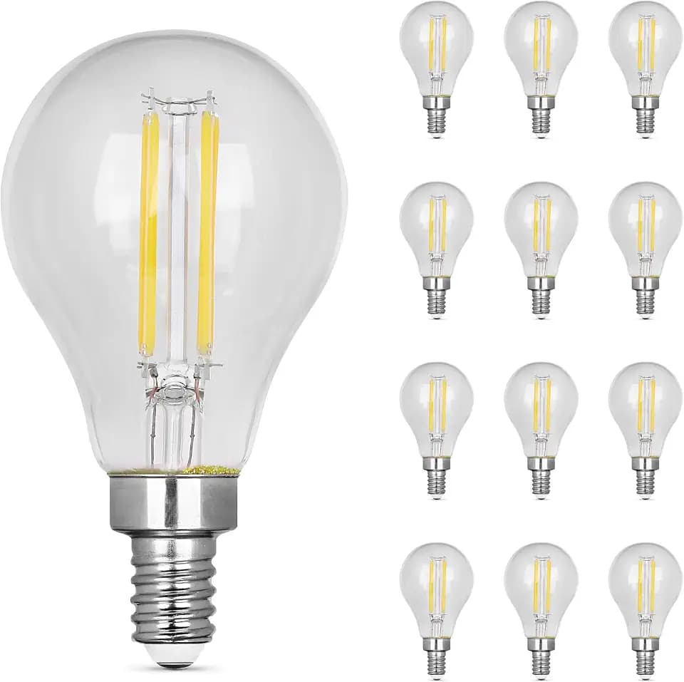Feit Electric A15 Classic LED Light Bulb, 60W Eq, Daylight White, 12 Pack