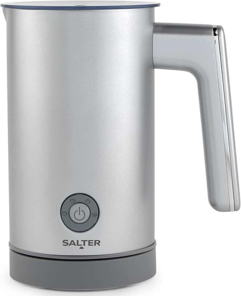 Salter Aspen Milchaufschäumer elektrisch – 4 in 1 Automatischer Milch dampfer, 500 Watt, 300 ml, Antihaft, kabellos, für Milchschaum heiss und kalt, heiße Schokolade, Automatische Abschaltung