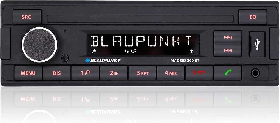 Blaupunkt Madrid 200 BT, 1-DIN Autoradio, Bluetooth, Freisprecheinrichtung, USB, Aux-Eingang, 4x40Watt, 12V