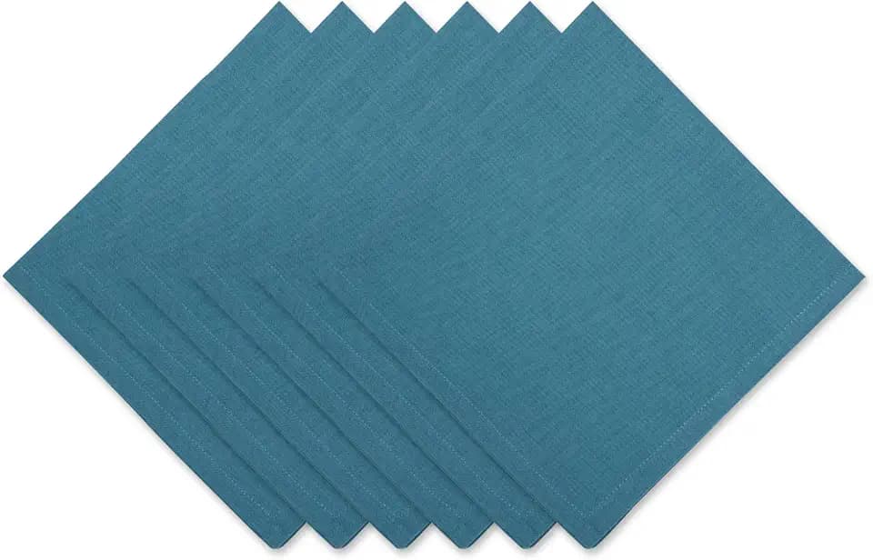 DII Solid Napkin Set Collection, 20x20, Teal, 6 Piece