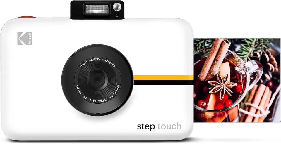 KODAK Step Touch 13 MP Digitalkamera und Sofortbilddrucker mit 3,5-Zoll-LCD-Touchscreen, 1080p HD-Video, Bearbeitungsfunktionen, Bluetooth und Zink Zero Ink-Technologie , Weiß