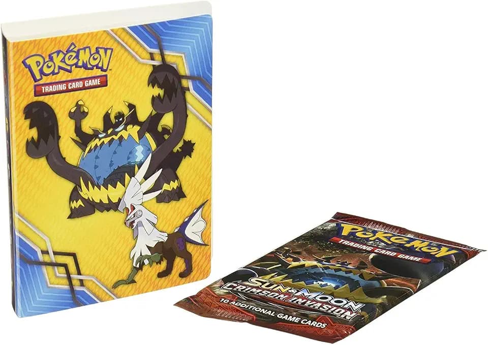 Pokemon Sun & Moon Crimson Invasion Mini Binder Collector's Album + Crimson Invasion Booster Pack