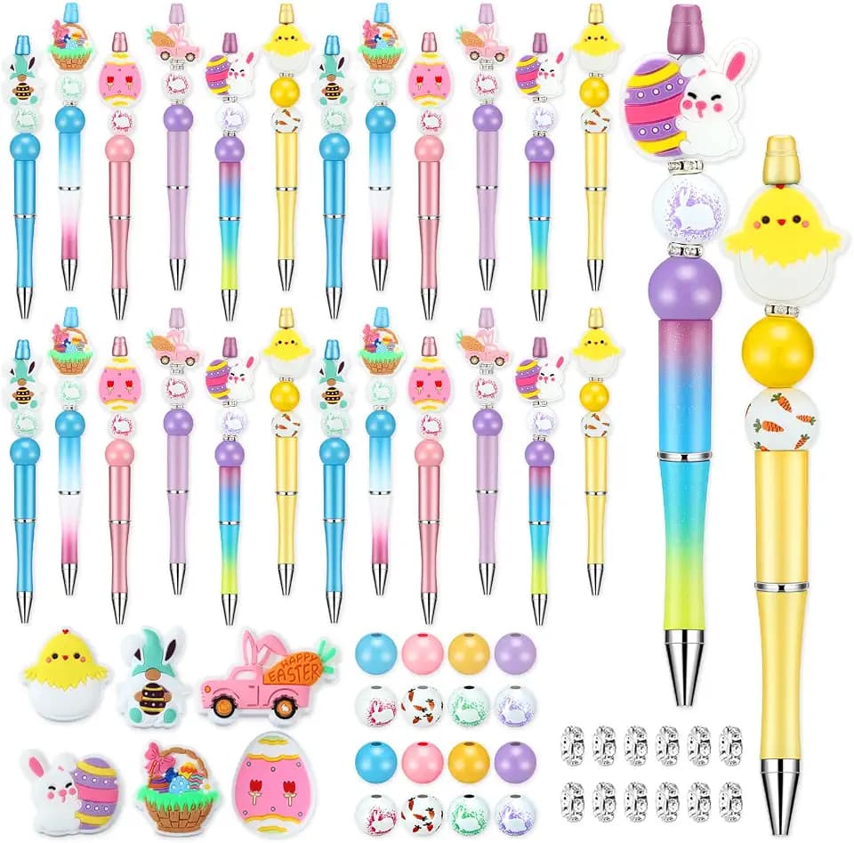 Ctosree 36 Sets Beadable Pen Making Kit, Focal Beads & Spacer Beads