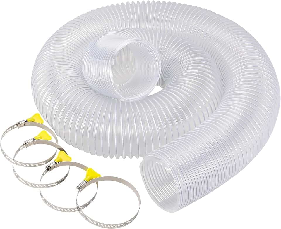 4 Inch PVC Dust Collection Hose, 10 Feet Vacuum Hose for Woodworking