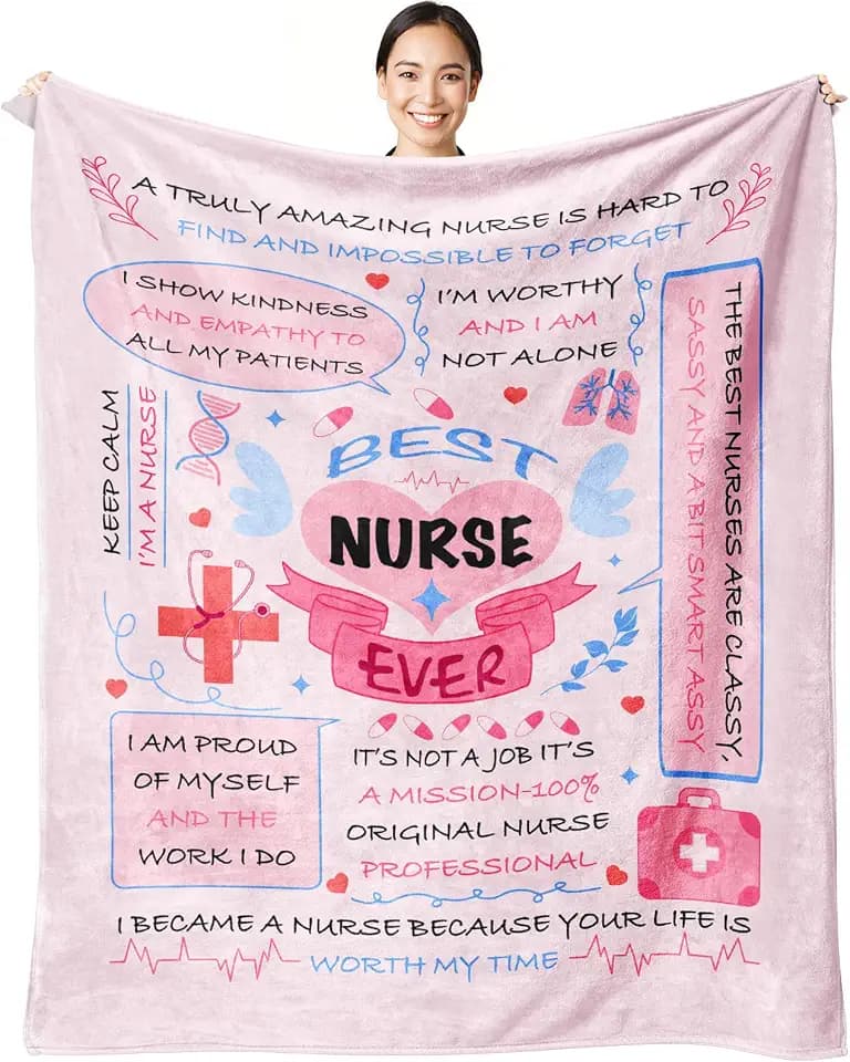Nurse Gifts,Gifts for Nurse,Nurse Gifts for Women,Nurse Appreciation Gifts,Appreciation Gift for Nurses,Nurse's Birthday Gifts,Nurse's Week Gift for Women Blanket 50"x60"