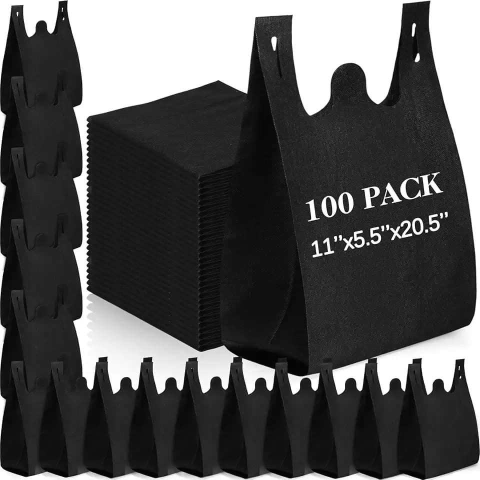 Windyun Large Grocery Bags Bulk Non Woven Totes