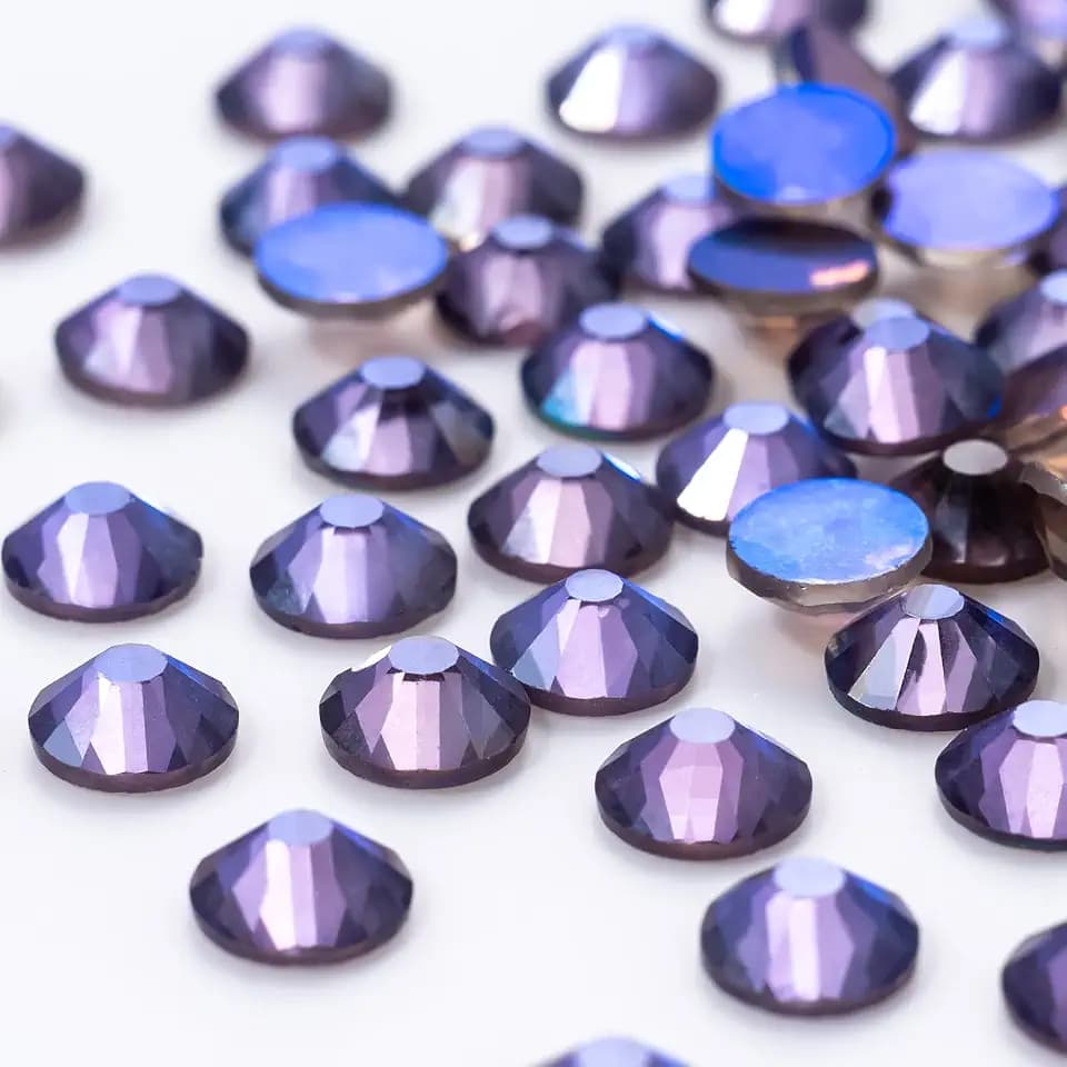Rhinestones 3000pcs SS16 (3.8-4.0mm) Glass Flatback Crystal Aurora Purple