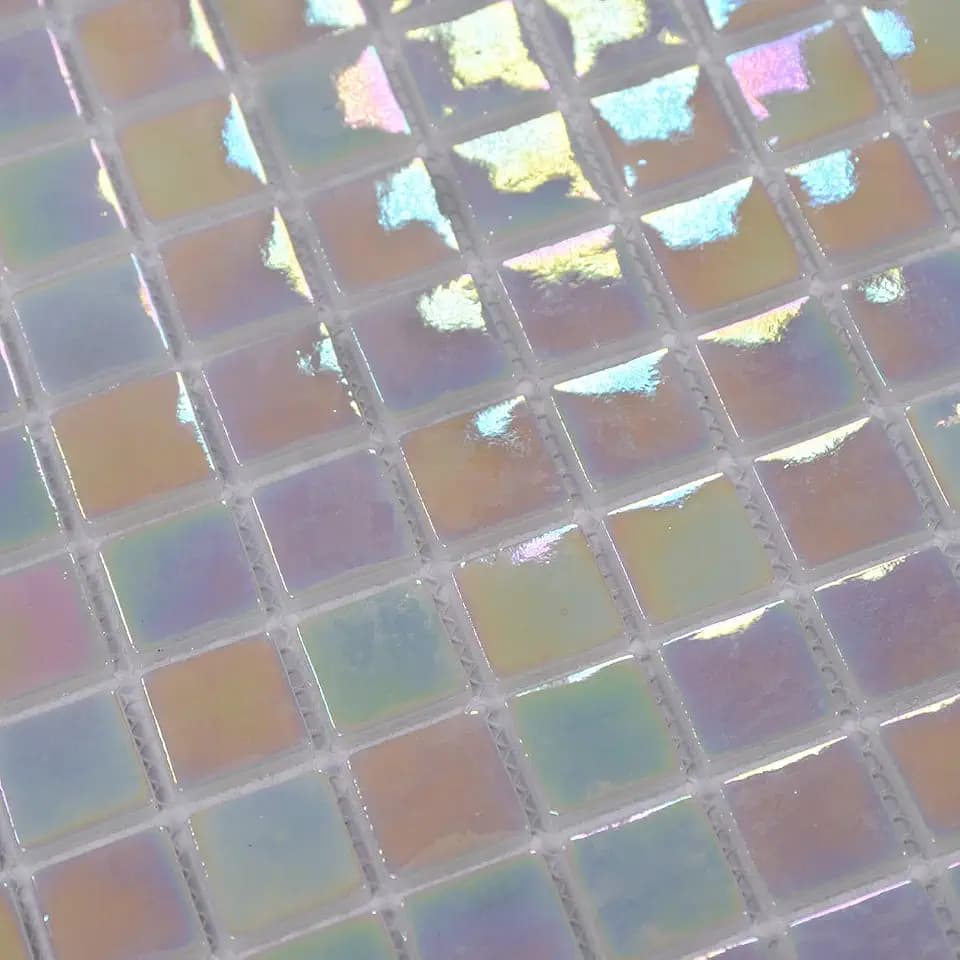 10-Sheet Pearl White Dimensional Glass Mosaic Wall Tile