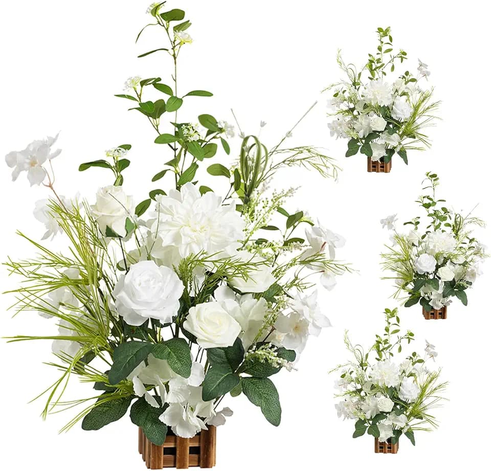 Ling's moment Free-Standing Wedding Aisle Runner Flowers Lily of The Valley